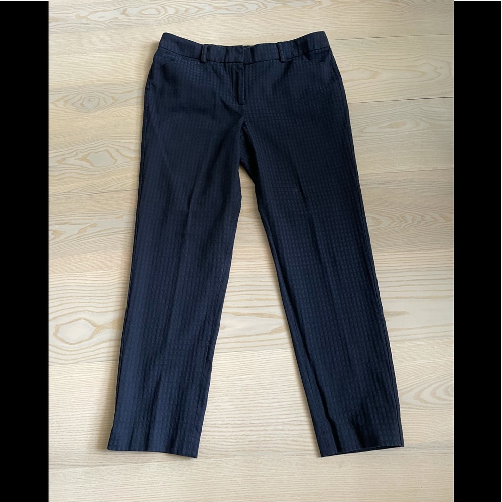 J Brand Blue/Black Sz 4 Textured Pant GUC Washable - Picture 1 of 11